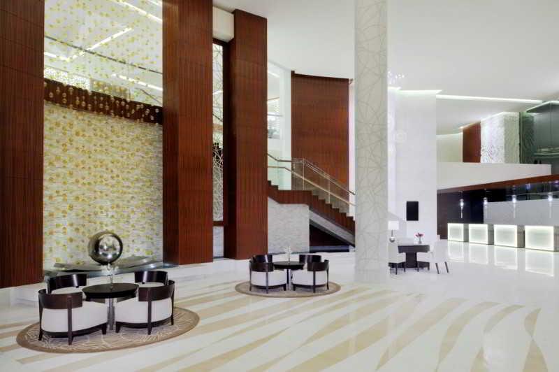 Marriott Executive Apartments Al Jaddaf, Dubaj Exteriér fotografie Lobby